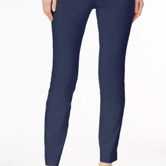 Alfani Pull On Skinny Tummy Control Pant Dark  Navy Blue 14 Petite - Picture 5 of 11